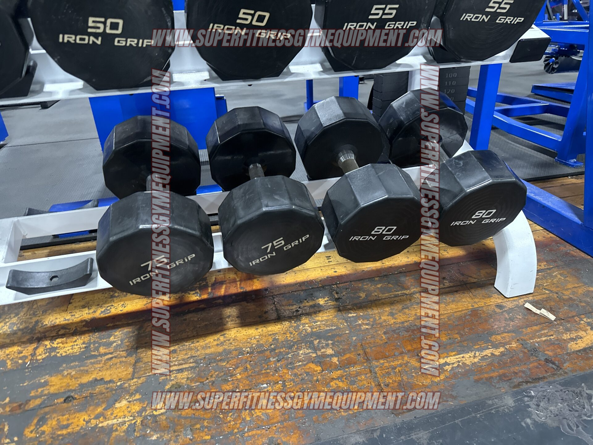 10-80 Iron Grip Dumbbells - Superfitness Gym Equipment